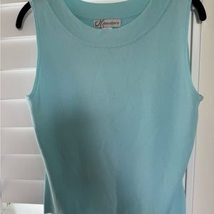 010 Dress Barn, Turquoise Top, Sleeveless, Size LG